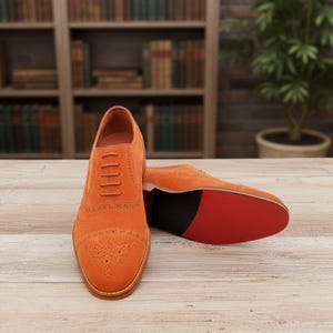 orange dress shoe Men Tuxedo Shoes MSD-070  Men Suits Direct
