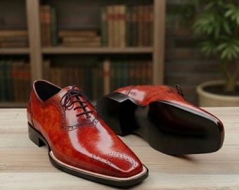 Norwegian Welted Oxford Shoes – Handmade Leather Dress Shoes for Men
