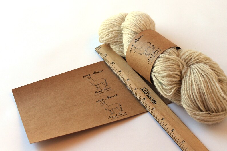 Huacaya Alpaca Wraparound Labels for Hand Spun Yarn Printable | Etsy