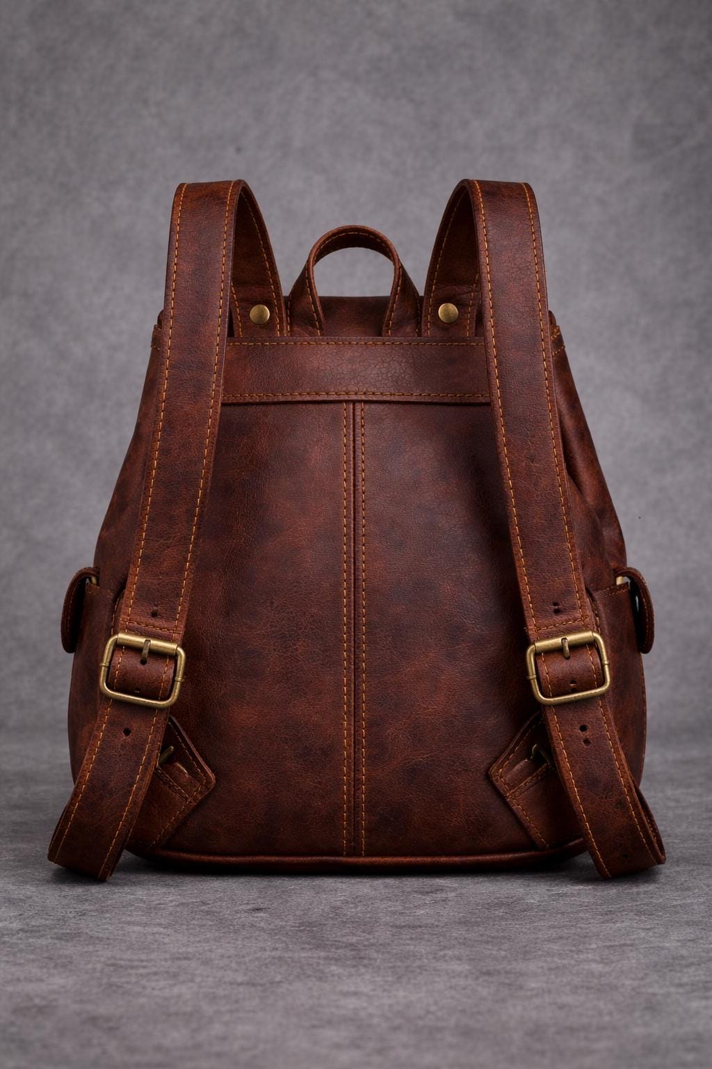Vintage Brown Leather Backpack Handmade Leather Backpack, Women Travel ...