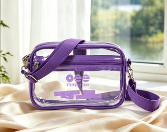 Personalized BTS ARIRANG Clear Bag,bts World Tour Clear Crossbody Bag-Stadium Approved Concert Crossbody Bag-Kpop Fan Gift Bag,arirang merch