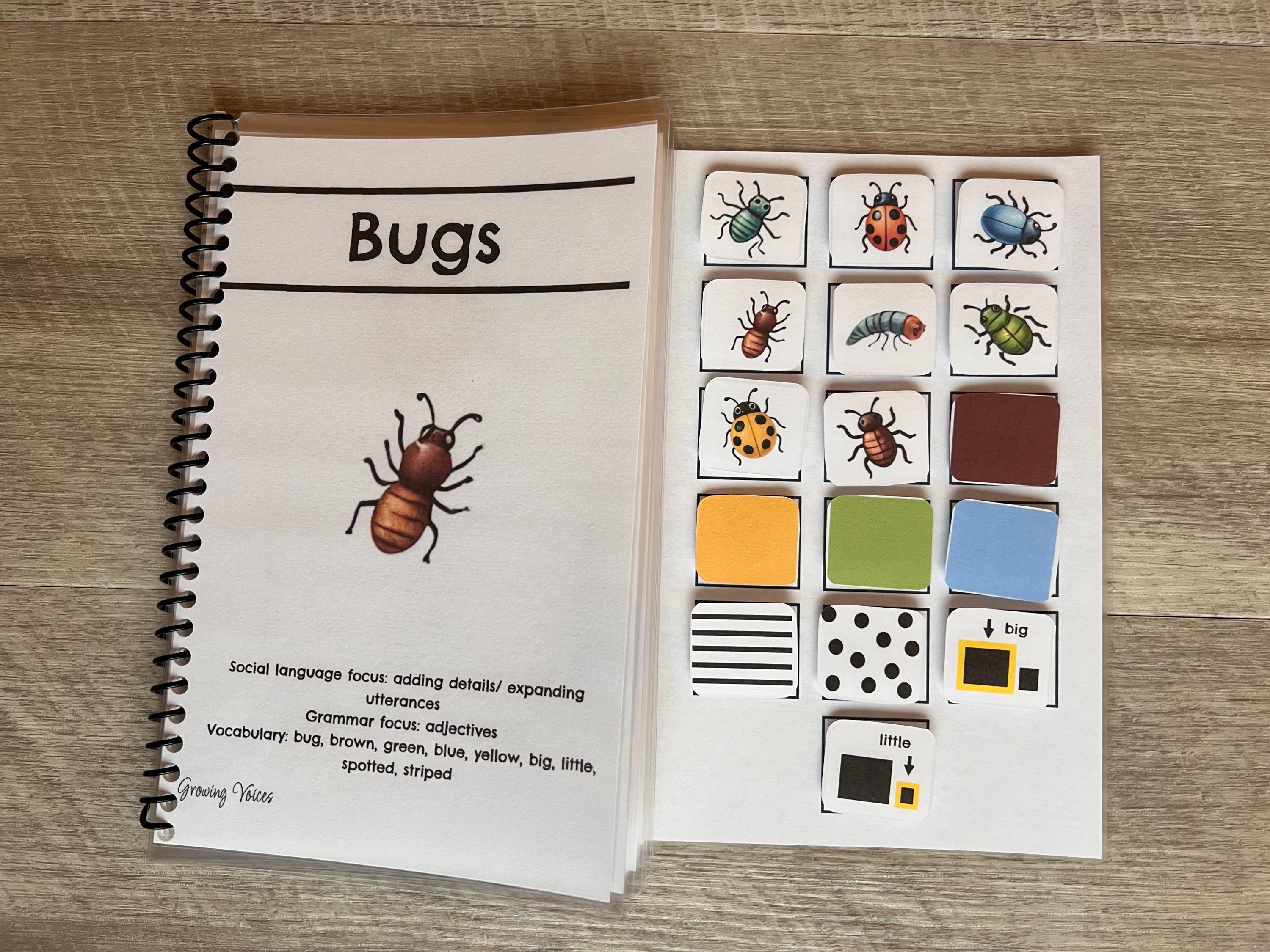 Bugs Pdf--adapted Book for EL Newcomers, SPED, Speech and Homeschool ...
