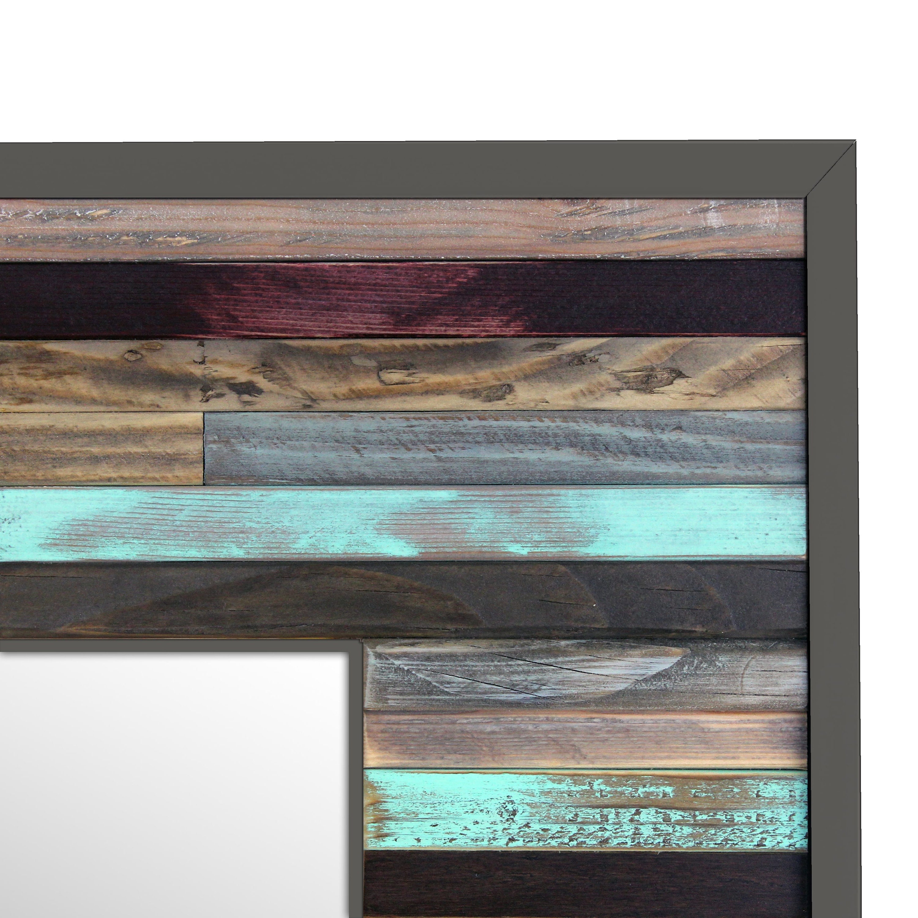 Reclaimed Wood Leaner Mirror Floor Modern