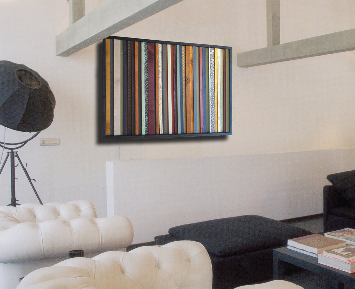 Modern Wood Wall Art india Wood Stripes in Etsy