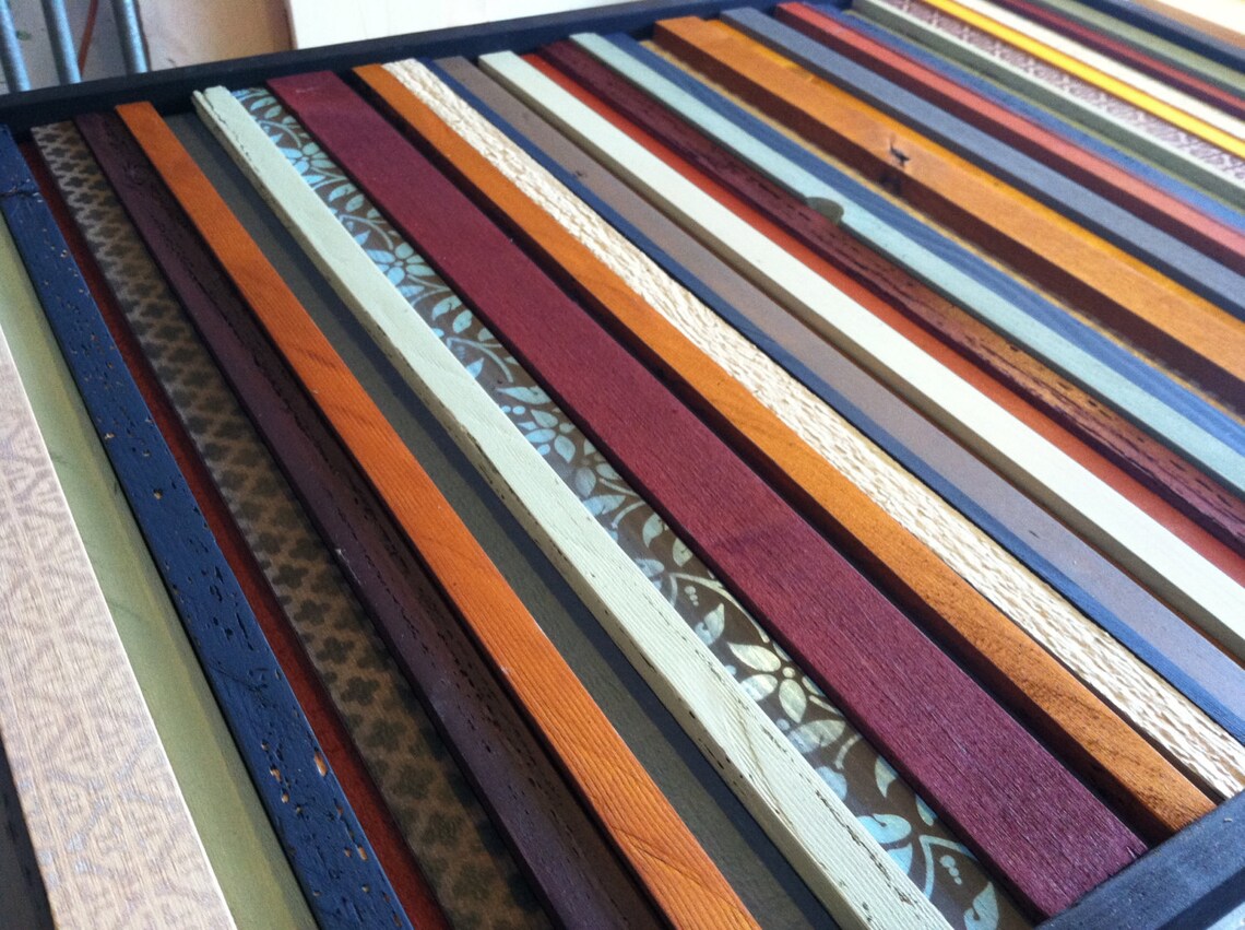 Modern Wood Wall Art india Wood Stripes in Etsy