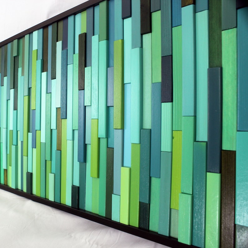 Coastal Beach Wood Wall Art Modern Wood Wall Art water Etsy