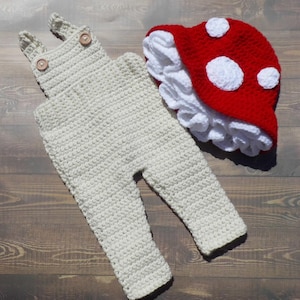 Baby Mushroom Outfit, baby mushroom Halloween outfit, baby mushroom Halloween costume, baby photo prop, baby mushroom photo prop