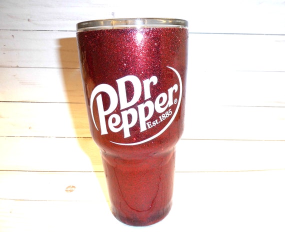 Dr. Pepper Tumbler/ Personalized Tumbler/ Glitter Tumbler/