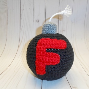 f bomb crocheted f bomb f bomb crochet gag gift profanity adult gift stuffed f bomb stress ball co worker gift f bomb 2020 image 1