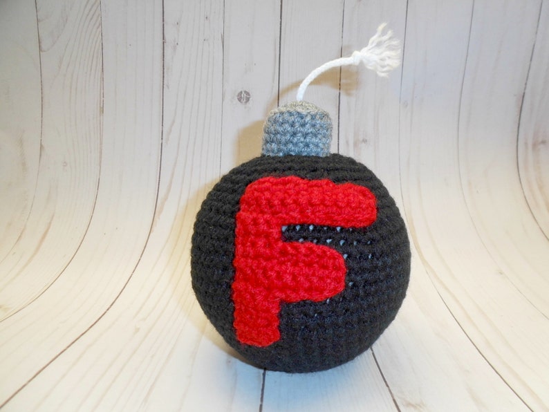 f bomb crocheted f bomb f bomb crochet gag gift profanity adult gift stuffed f bomb stress ball co worker gift f bomb 2020 image 1