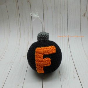 f bomb crocheted f bomb f bomb crochet gag gift profanity adult gift stuffed f bomb stress ball co worker gift f bomb 2020 image 3