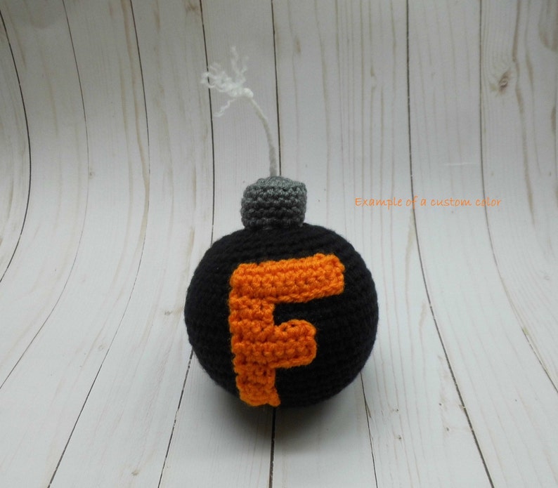 f bomb crocheted f bomb f bomb crochet gag gift profanity adult gift stuffed f bomb stress ball co worker gift f bomb 2020 image 3