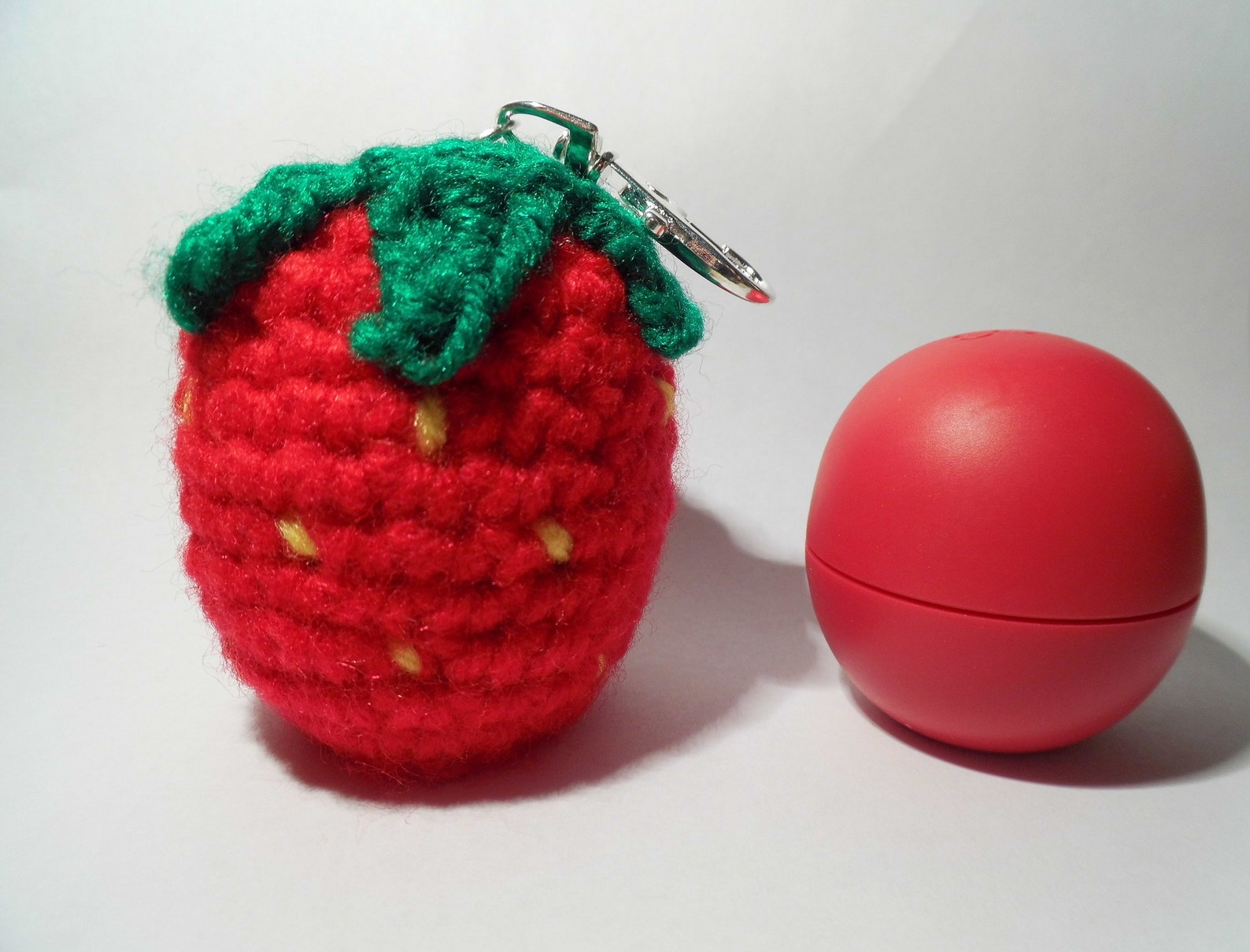 Strawberry EOS Lip Balm Keychain EOS Lip Balm Holder Lip Etsy