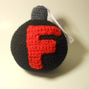 f bomb crocheted f bomb f bomb crochet gag gift profanity adult gift stuffed f bomb stress ball co worker gift f bomb 2020 image 6