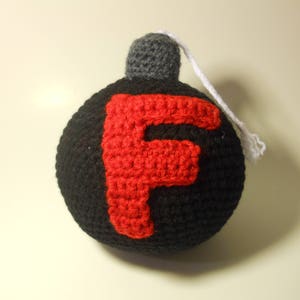 f bomb crocheted f bomb f bomb crochet gag gift profanity adult gift stuffed f bomb stress ball co worker gift f bomb 2020 image 5