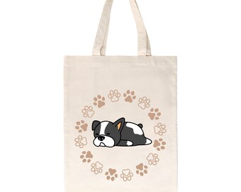 Dog Lover canvas reusable bag, dog reusable canvas bag, dog themed reusable bag, dog eco-friendly bag, dog lover eco-friendly bag