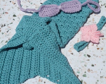 Baby Mermaid Outfit, baby mermaid photo prop, custom baby mermaid, baby outfit, made to order baby outfit, baby mermaid tail, halloween