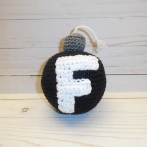 f bomb crocheted f bomb f bomb crochet gag gift profanity adult gift stuffed f bomb stress ball co worker gift f bomb 2020 image 4