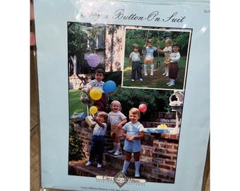 Chery Williams Heirloom Patterns Boys Button On Suit Smocking Sizes 1-5 Sewing