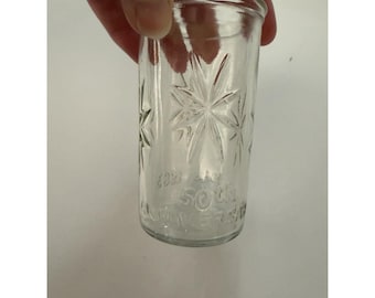 Vintage Ball 1933 - 1983 50e anniversaire pot de gelée starburst verre à jus 4"