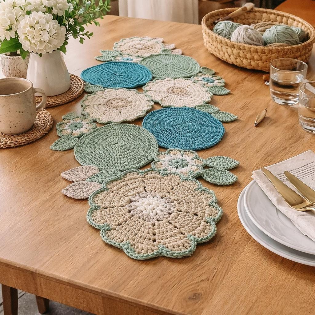 テーブルランナー かぎ針編み - Etsy 日本
