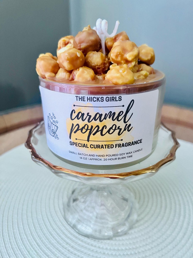 Popcorn Candle Dessert Candle | Caramel Popcorn | Popcorn Candle | Boutique Candle ...