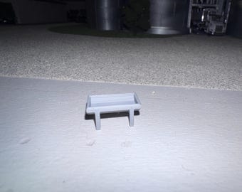 1/64 scale 4ft 3d printed (sickpen) minature feed bunk.