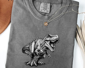Camiseta Jurássica Tiranossauro Rex, Camiseta de Dinossauro, Camiseta T-Rex, Camiseta TRex, Camiseta T-Rex, Camiseta de Dinossauro, Camiseta Dino, Camiseta Jurássica