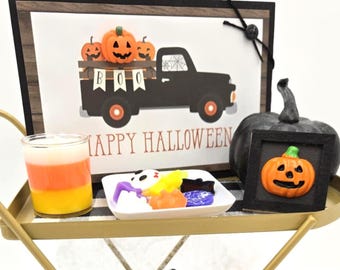 Mini Halloween 1:3 Scale Tea Cart for 14-18 inch dolls BJD doll Decorations Fall dollhouse diorama