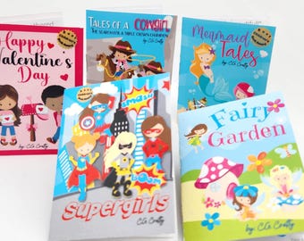 Mini Softcover Story books 1:3 Scale for 14-18 inch dolls BJD doll stories dollhouse bookshelf accessories school room plush