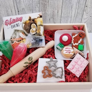 1:3 Scale PRICE REDUCED Christmas/Holiday Baking Gift Set for 18 inch doll, 14 inch doll, BJD Doll, Elf Prop (Ready to Ship)