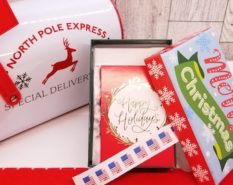 Mini Christmas Cards 1:3 Scale Holiday Mailbox for 14-18 inch dolls Christmas dollhouse diorama