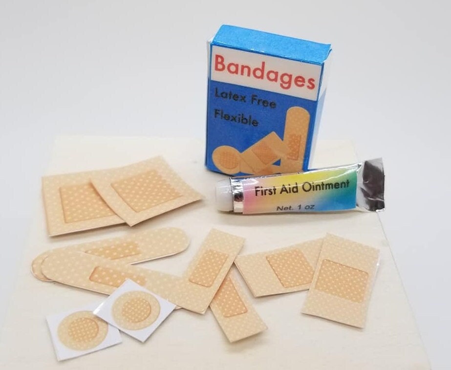 1:3 Scale Bandages with Ointment for 18 inch doll, 14 inch doll, BJD Doll or photo prop (Ready to Ship)