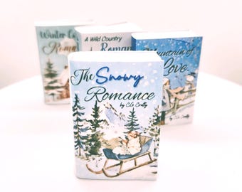 1:3 Scale Mini Romance Books Winter Theme for 18 inch doll, 14 inch Doll, BJD Doll