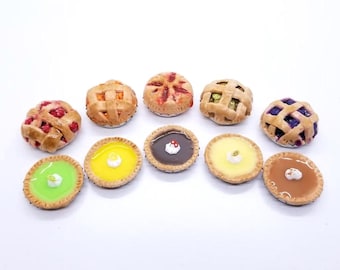 1:6 Scale Pumpkin, Apple, Blueberry, Banana, Lemon Pie for 11 inch fashion dolls or BJD Doll  (Ready to Ship)