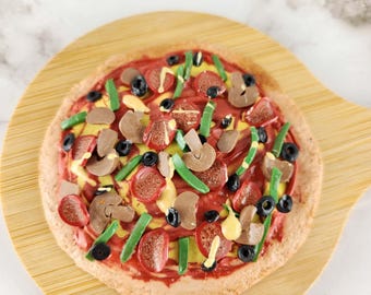 Mini Pizza Polymer Clay play food for 14 to 18 inch BJD dolls