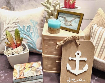 Mini Beach Decor 1:3 Scale Nautical Decorations for 14-18 inch dolls BJD doll furniture Dollhouse Accessories