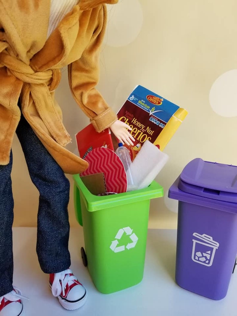 Mini Garbage Can/recycle Cans for 18 Inch Doll 14 Inch Doll Etsy