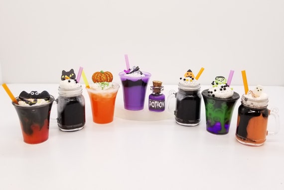 Mini Halloween Drinks 1:3 Scale for 14-18 inch dolls BJD doll dollhouse diorama