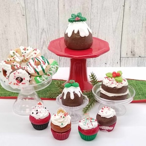 1:3 Scale Christmas Desserts and Bakery Treats for 18 inch Doll, 14 inch doll, BJD Doll  (Ready to Ship)