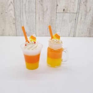 Miniature Halloween 1:3 Scale Candy Corn Smoothie Drink for 14-18 inch dolls BJD doll dollhouse diorama