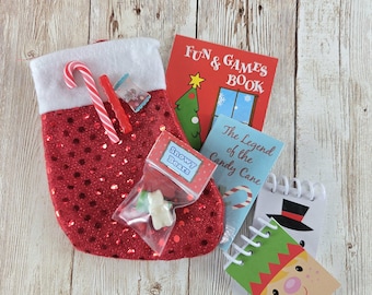 Mini Christmas Stocking 1:3 Scale for 14-18 inch dolls BJD doll stocking stuffers Holiday Diorama