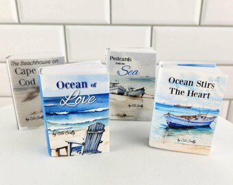 1:3 Scale Mini Beach Romance Books for 14-18 inch dolls, BJD Doll, Dollhouse Decorations, Mini Collectibles