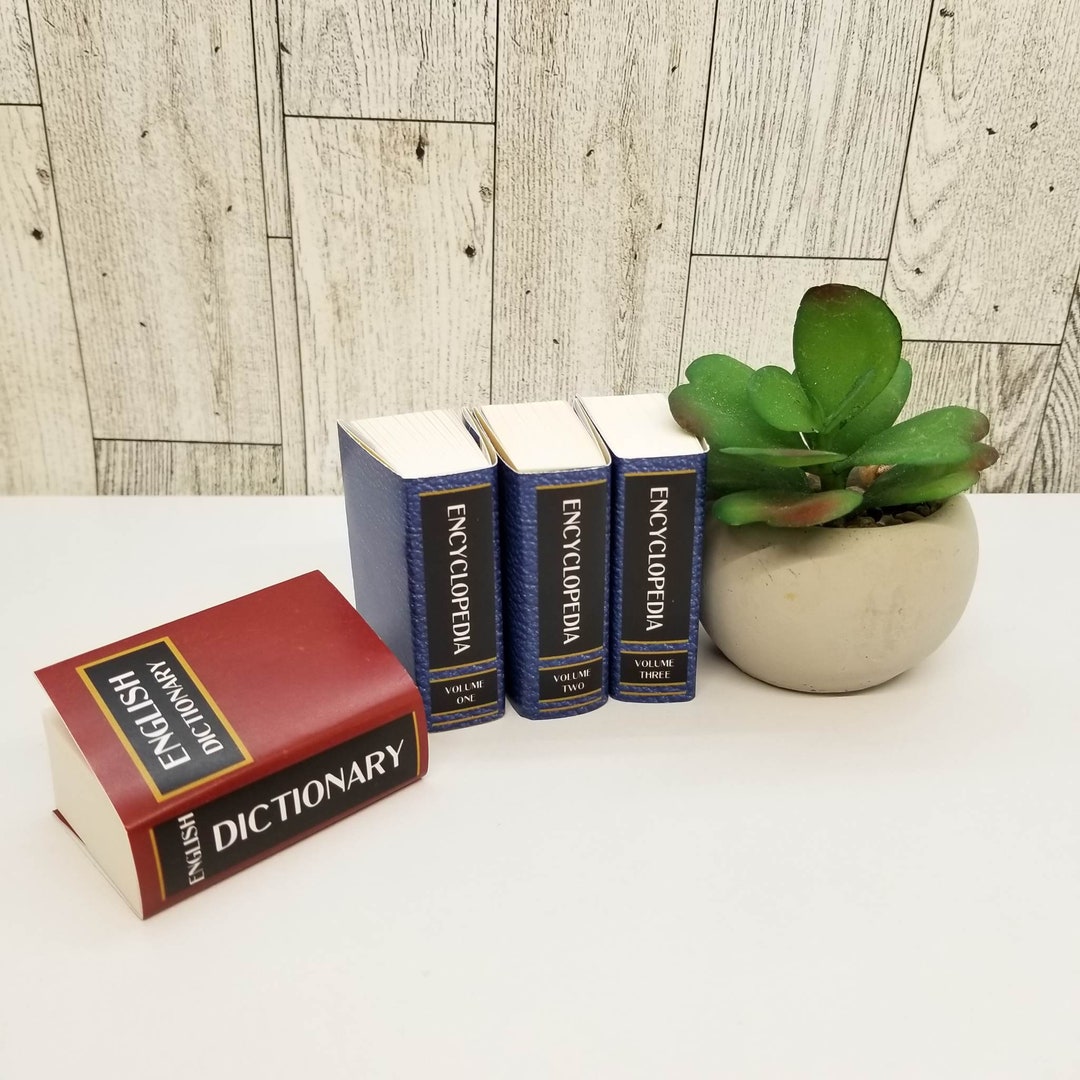 13 Scale Mini Dictionary And/or Encyclopedias for 18 Inch Doll, 14