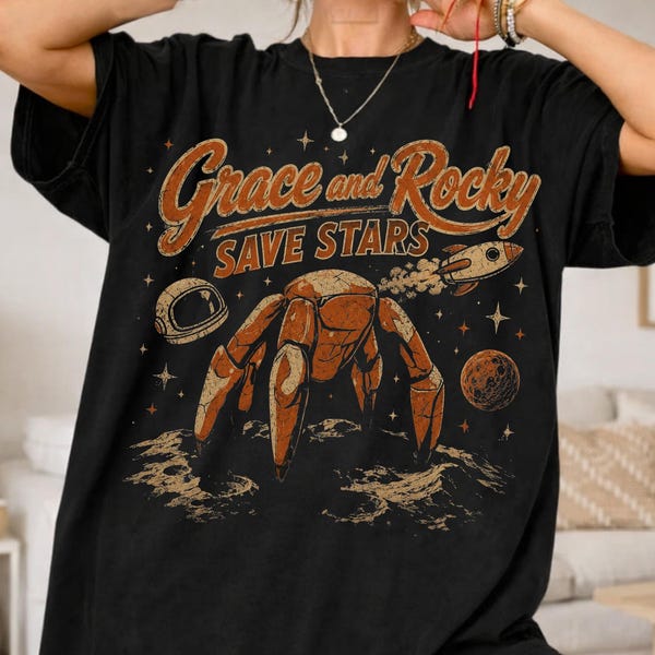 Projekt Hail Mary Rocky Grace Save Stars Retro SciFi T-Shirt Buch Liebhaber Geschenk