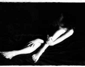 Nude Black and White Photography - Fine Art Nude Photograph - Figure Study of Arms and Legs - Nude Girl Eve - Fine Art Print