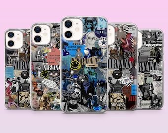 Nirvana Phone Case Kurt Cobain Rock Cover for iPhone 17Pro, 16, 15, 14, 13, Samsung S25, S24, S23, S22, A16, A26, Pixel 10, 9A