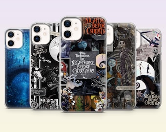 Mobilskal med temat Before Christmas, Nightmare Skellington, för iPhone 17Pro, 16, 15, 14, 13, Samsung S25, S24, S23, S22, A16, A26, Pixel 10, 9A