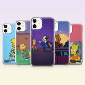 Simpsons Phone Case Bart Cartoon Cover for iPhone 17Pro, 16, 15, 14, 13, Samsung S25, S24, S23, S22, A16, A26, Pixel 10, 9Pro