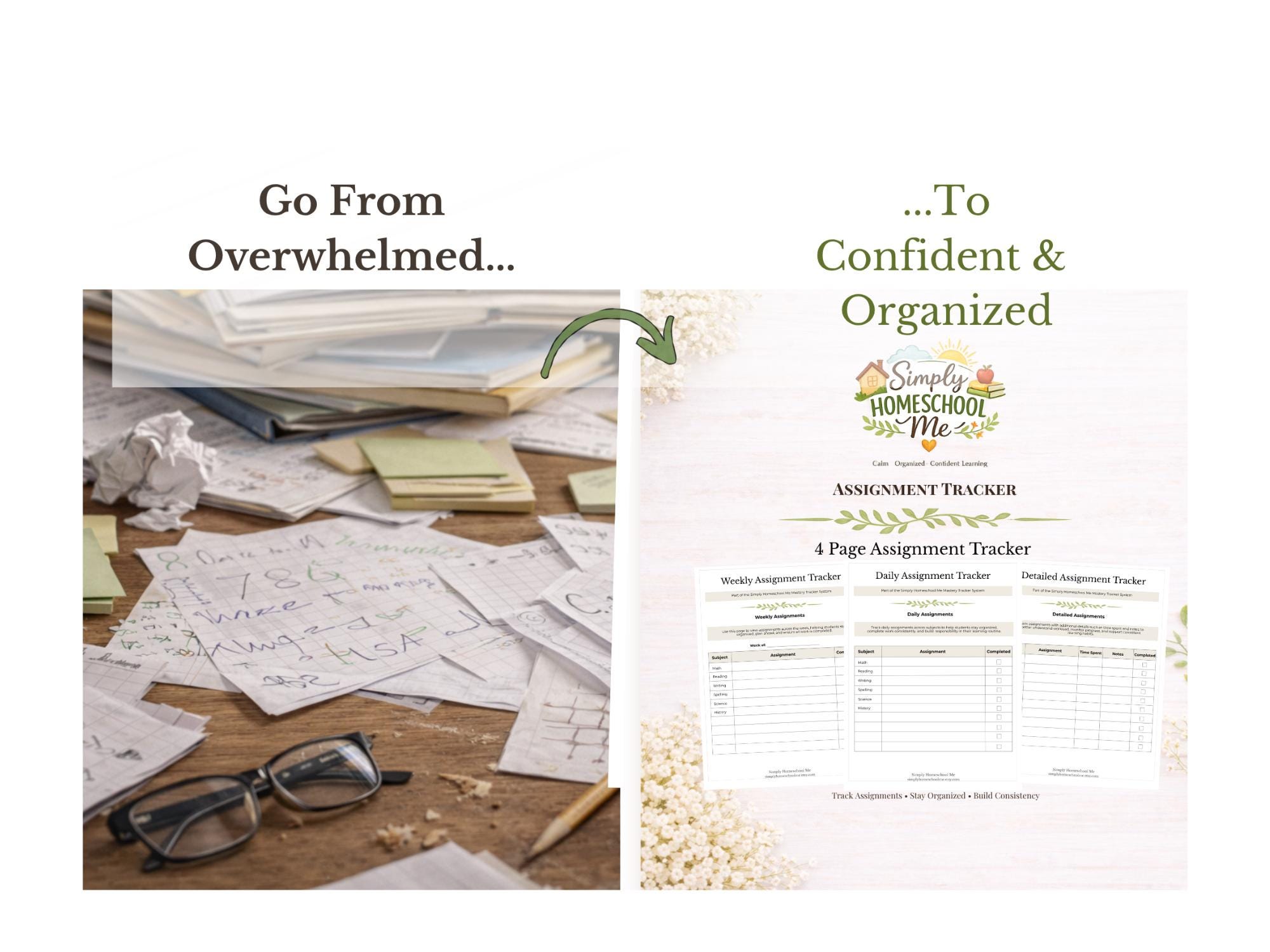 Assignment Tracker Printable | Homeschool Assignment Log | Student ...